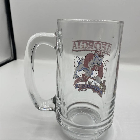 Rare Vintage Georgia The Partying Bulldogs Handled Glass Great Condition - Picture 5 of 5